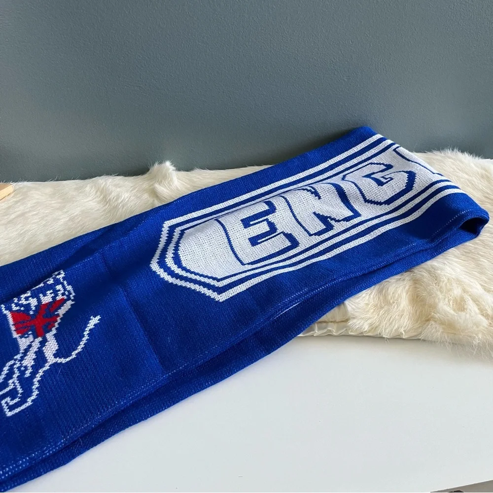 England Red White & Blue Fringe Scarf